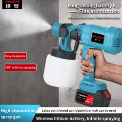 cordless electric spray gun 800ml for home and auto projects