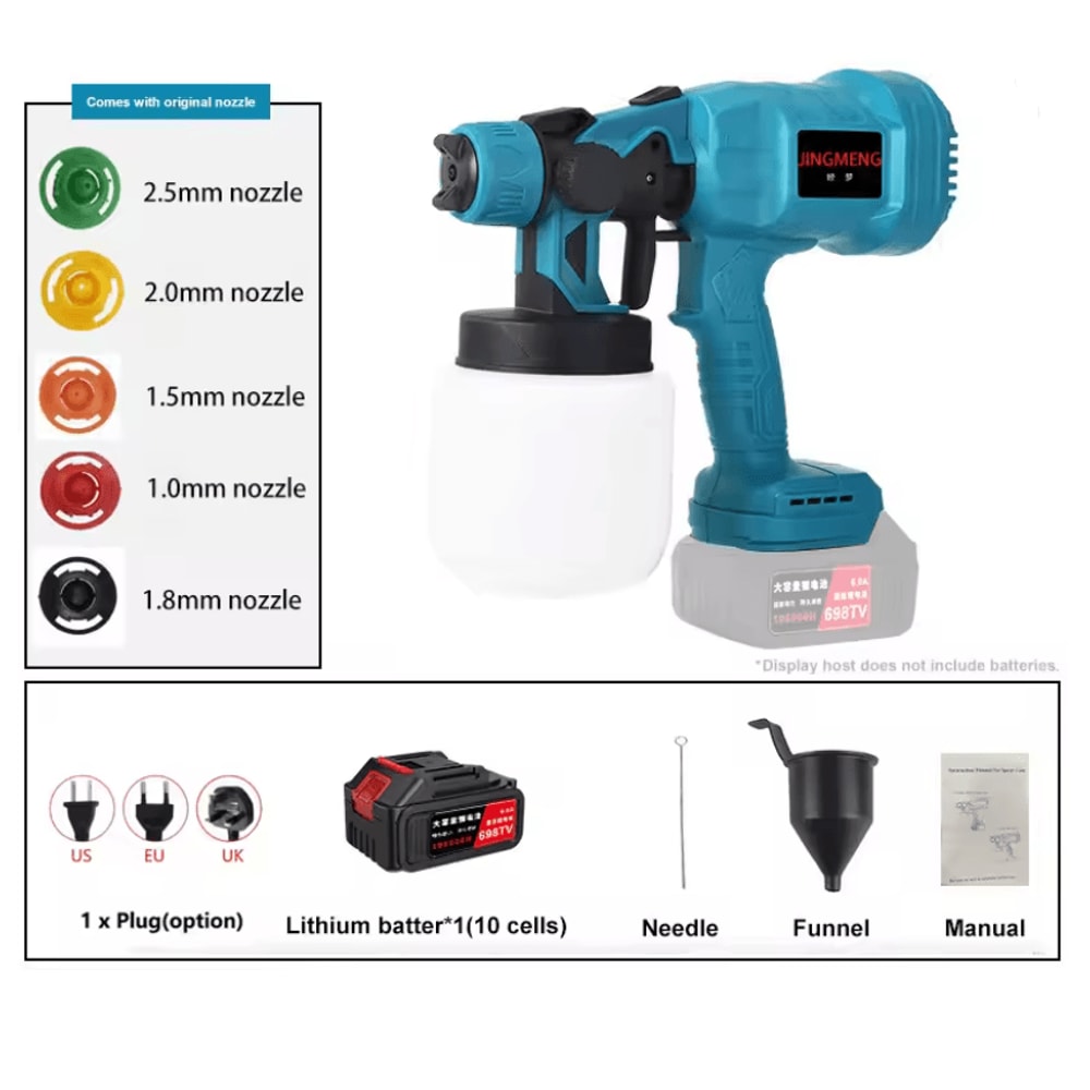 Cordless Electric Spray Gun 800ml For Home And Auto Projects 5