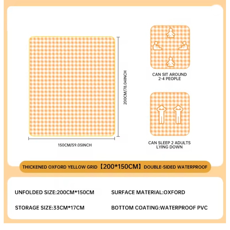 Portable Waterproof Camping Mat DoubleSided Aluminum Film 3