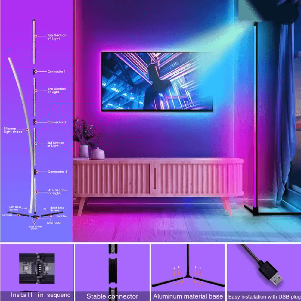 Dream Color Music Sync Floor Lamp For Ambient Lighting 3