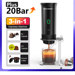 compact 3 in 1 portable espresso maker for travel and home