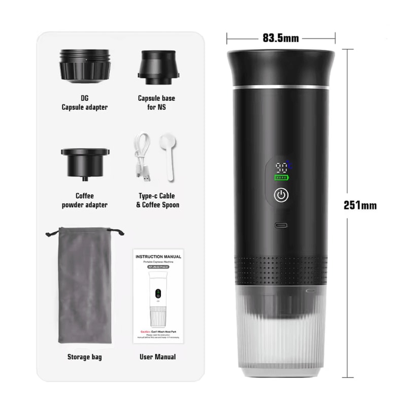 Compact 3 In 1 Portable Espresso Maker For Travel And Home 4