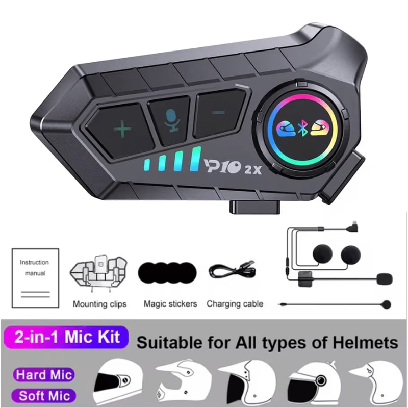 Kebidumei YP10 Motorcycle Bluetooth Intercom Helmet Headset 1