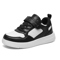 Kids Black Leather Lightweight NonSlip Sneakers 3