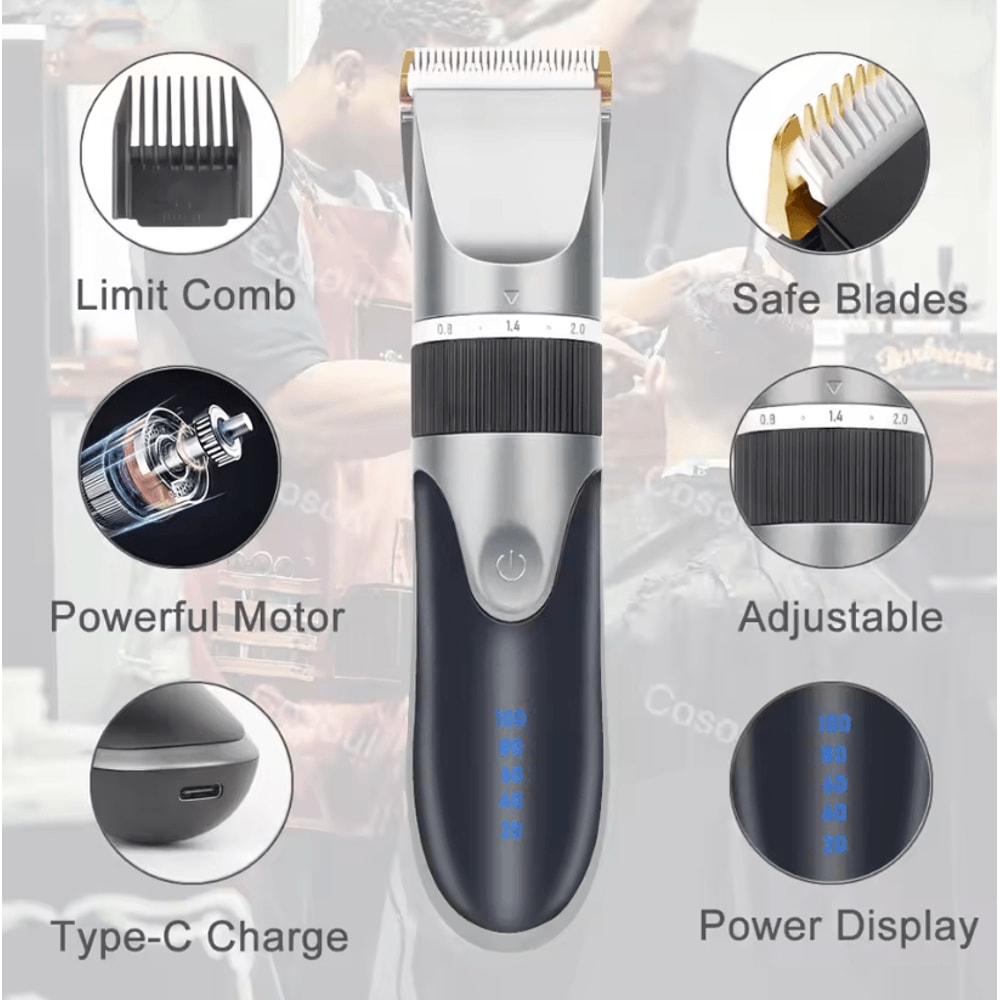 Cordless Professional Hair Clipper For Men And Kids 2