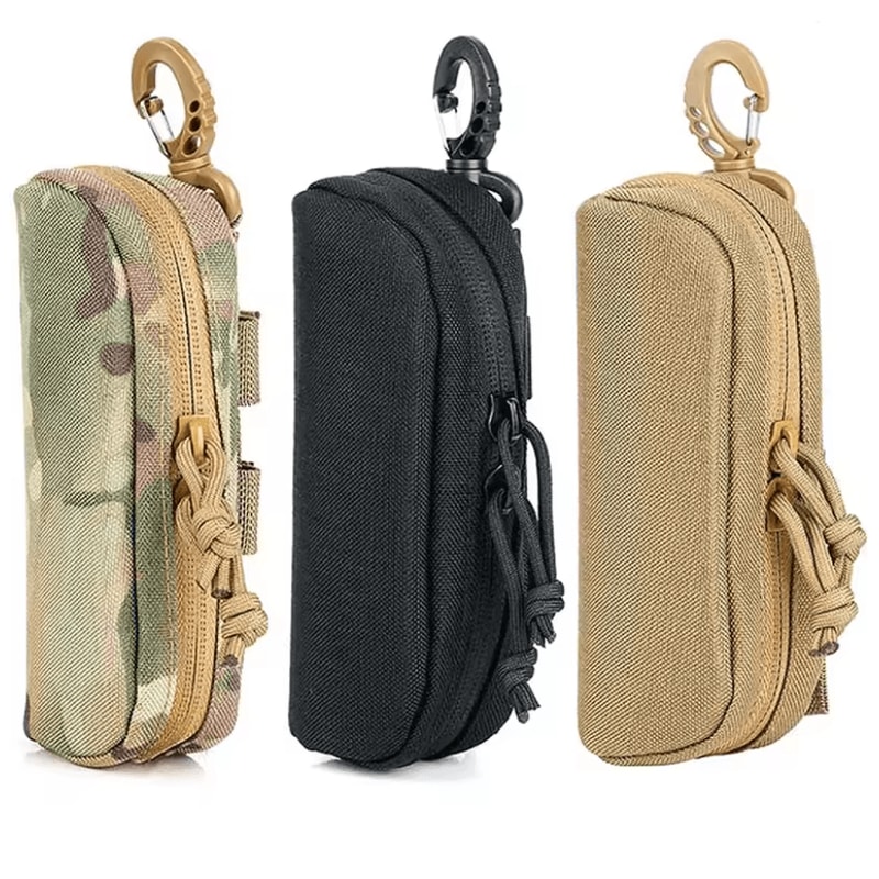Tactical MOLLE Eyeglass Case 1000D Nylon Hard Storage Pouch 0