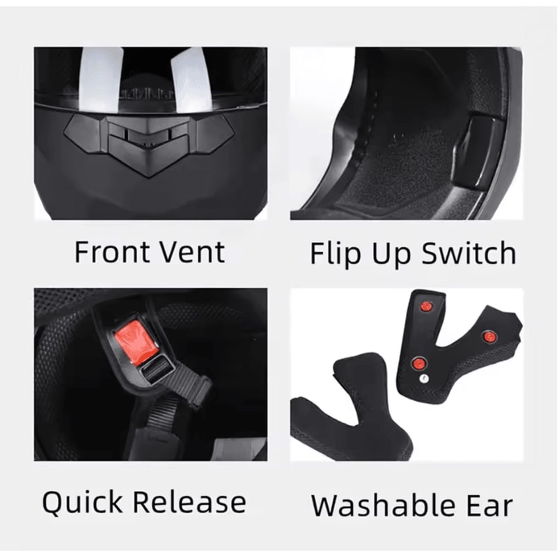 FlipUp DualLens Modular Motorcycle Helmet 1