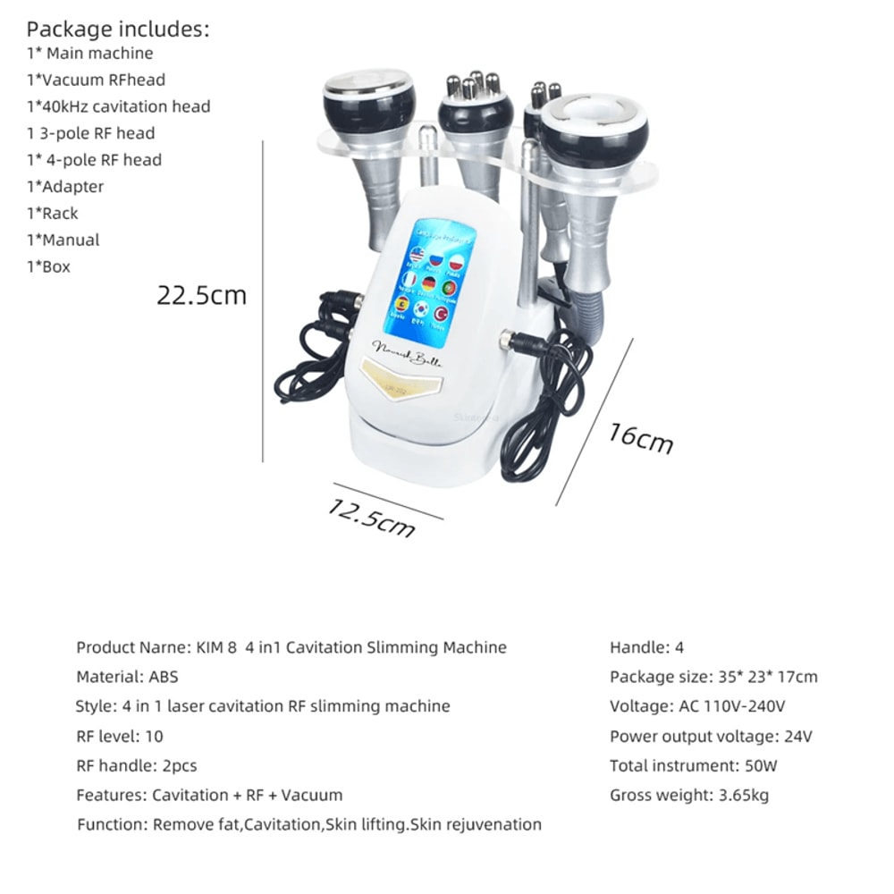 4 In 1 Cavitation Slimming And Skin Tightening Beauty Device 3