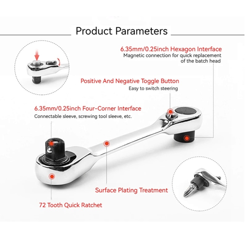 Compact DualDrive Ratchet Wrench 2