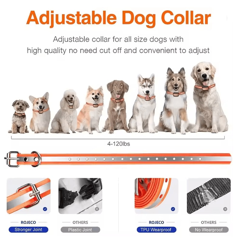 Rojeco Remote Rechargeable Dog Training Collar 2