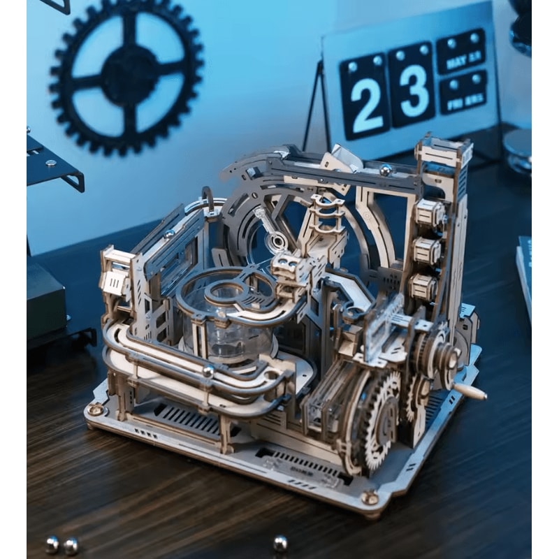 Galactic Marble Spaceport 3D Wooden Puzzle 0