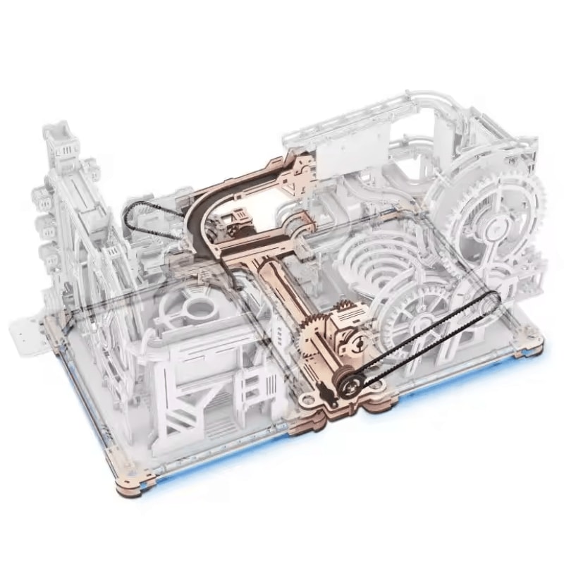 Galactic Marble Spaceport 3D Wooden Puzzle 4