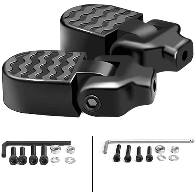 RideEase Mini Bicycle Rear Pedals Aluminium Alloy Folding Foot Rest 0