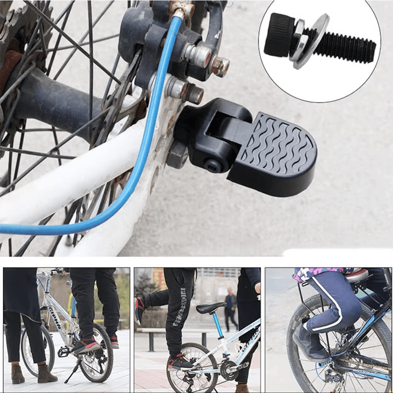 RideEase Mini Bicycle Rear Pedals Aluminium Alloy Folding Foot Rest 1