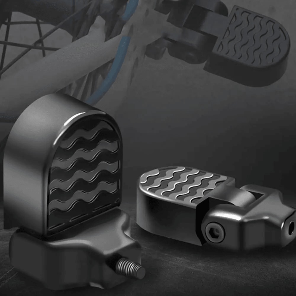 RideEase Mini Bicycle Rear Pedals Aluminium Alloy Folding Foot Rest 3