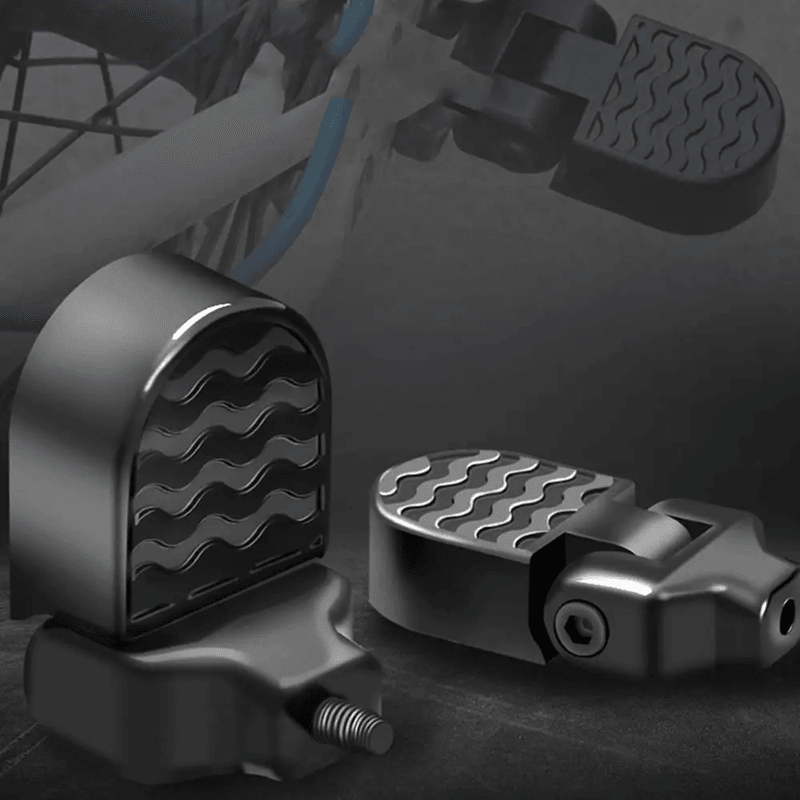 RideEase Mini Bicycle Rear Pedals Aluminium Alloy Folding Foot Rest 3