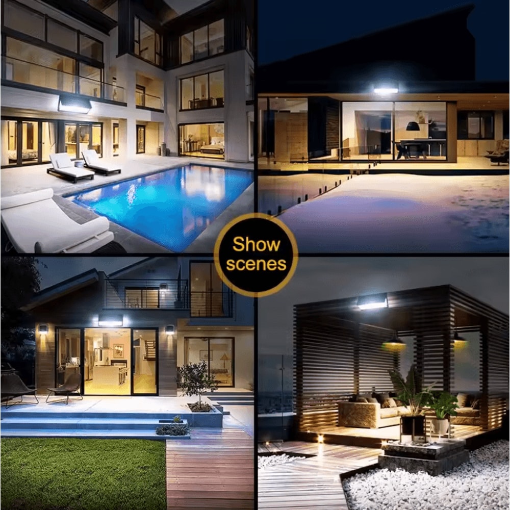 LumaGuard 190 LED Solar Motion Sensor Outdoor Wall Light 2