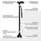 SureStep Retractable Aluminum Walking Cane With LED Light And Non Slip Base 1