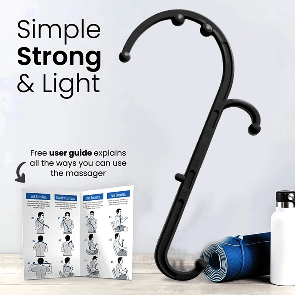 BackEase Trigger Point Self Massage Cane Deep Tissue Relief For Back Neck And Feet 0