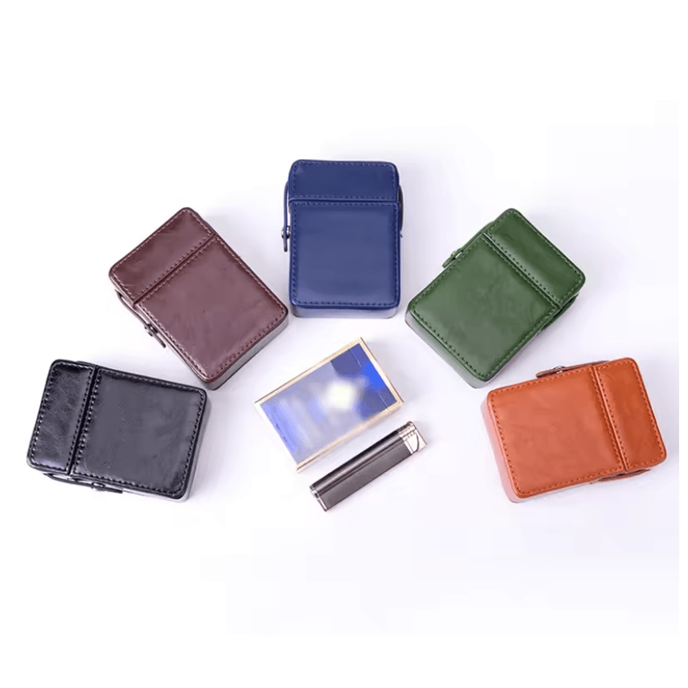 PocketGuard Leather Cigarette And Lighter Case 0