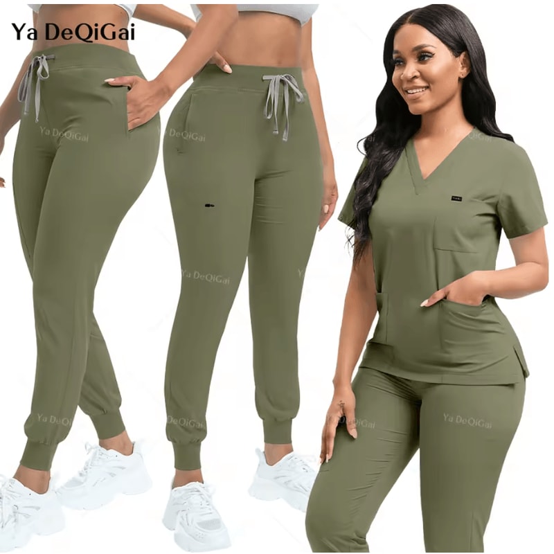 FlexCare Womens Stretch Jogger Scrub Set 0