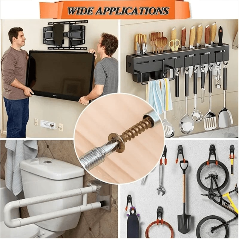 GripLock Metal Expansion Tube And Self Tapping Screw Anchor Set 2