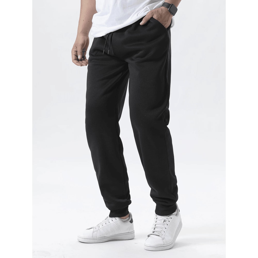 WinterFlex Men Fleece Jogger Pants Elastic Waist Casual Trousers 1