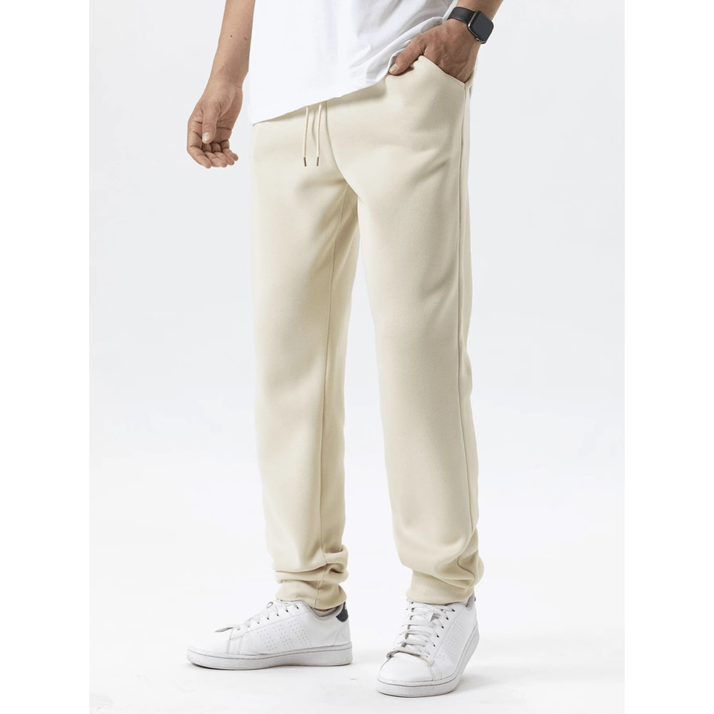 WinterFlex Men Fleece Jogger Pants Elastic Waist Casual Trousers 4