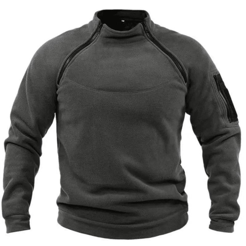 PolarGuard Men Fleece Sweatshirt Standing Neck Pullover 2