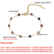 Natural Stone Crystal Bead Chain Bracelet For Women In Gold Tone 4