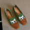 Cat Embroidered Square Toe Ballet Flats Women Comfort SlipOn Shoes 1