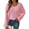 OffShoulder Flare Sleeve Sweater For Women Chic Knit Pullover 5