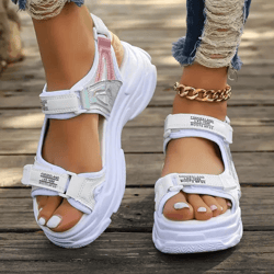 thick sole height enhancing non slip sandals for women comfortable beach and sport