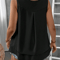 Flattering Flow Double Hem Plus Size Summer Vest Sleeveless V Neck Tank 1