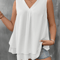 Flattering Flow Double Hem Plus Size Summer Vest Sleeveless V Neck Tank 2