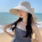 Effortless Korean Lace Wide Brim Sun Hat With UV Scarf 0