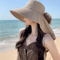 Effortless Korean Lace Wide Brim Sun Hat With UV Scarf 6