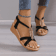 Everyday Wedge Heel Sandals With Metal Accent 1
