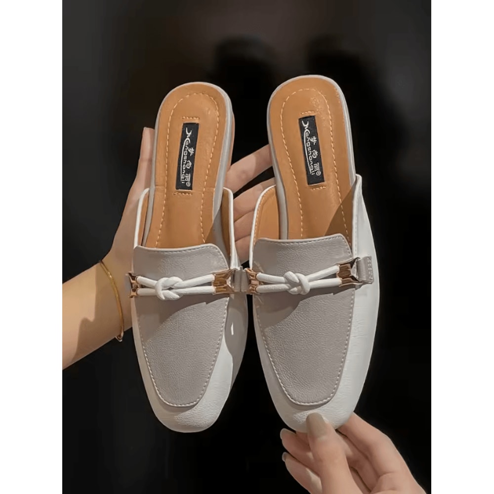 Elegant Comfort Womens Flat Slide Mules 5