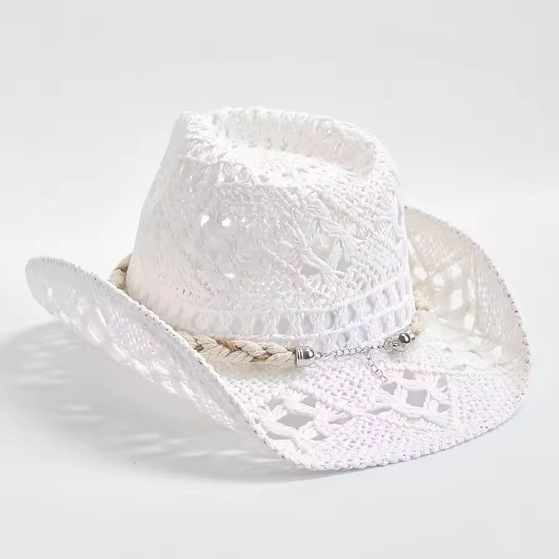 Summer Shell Accent Straw Beach Hat For Women 3
