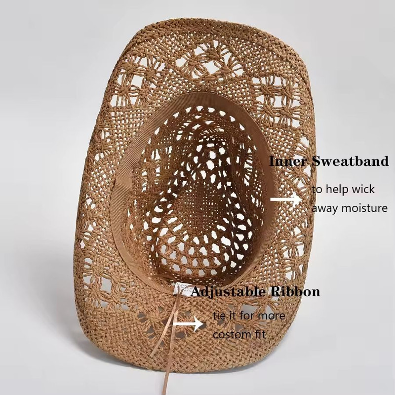 Summer Shell Accent Straw Beach Hat For Women 5