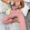 Soft Lace Trim Womens Two Piece Pajama Set With Spaghetti Strap Top And Pants 5