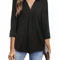 BreezeFlow Loose Fit Three Quarter Sleeve Blouse 0