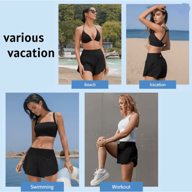 WaveFlex High Waist Swim And Fitness Shorts 2