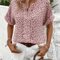 BloomEase Plus Size Floral V Neck Blouse 0