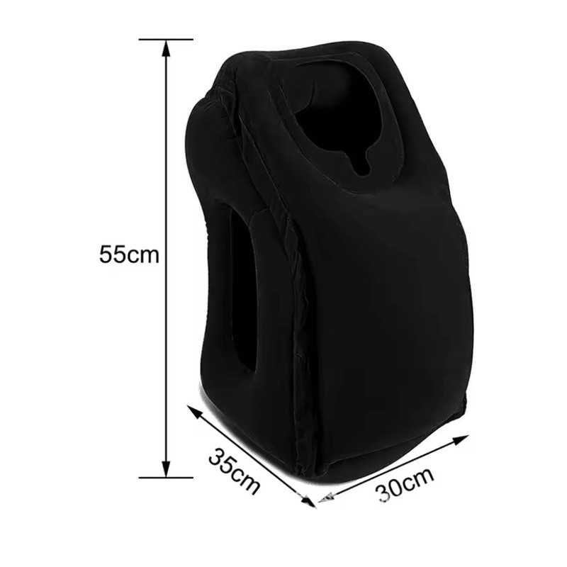 RestEase Inflatable Travel Pillow With Chin Support 4