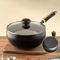 Big Belly Cast Iron Deep Pan With Lid Uncoated Iron Pan 4