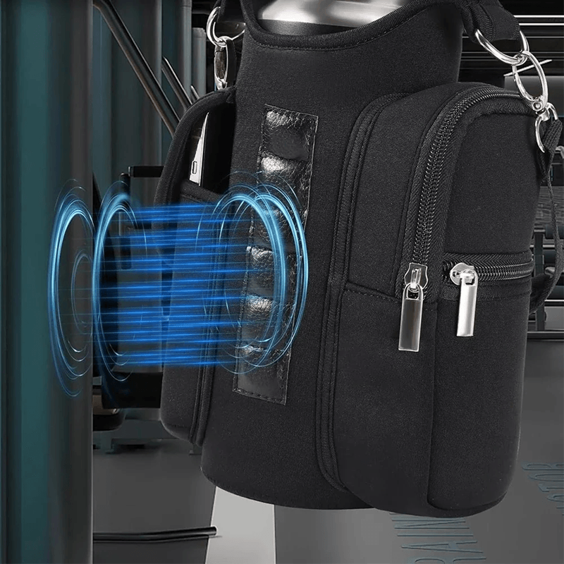 MagnaHydrate Magnetic Water Bottle Carrier With Phone Pocket 4