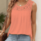 BreezyCurve Plus Size Sleeveless Ruffle Crop Top 0