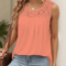 BreezyCurve Plus Size Sleeveless Ruffle Crop Top 0